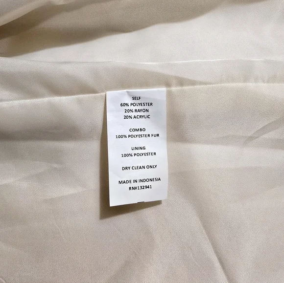 Amanda Uprichard Ivory Carrington Coat Sz Medium - Picture 13 of 17